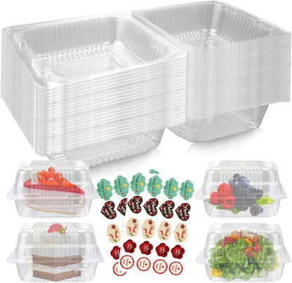 50-teilige transparente Cupcake-Boxen 4.2 Zoll für Party & Hochzeit