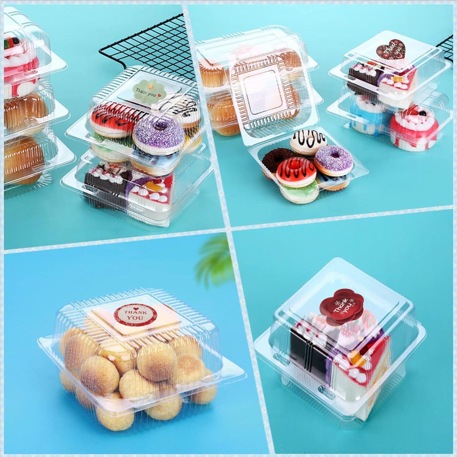 50-teilige transparente Cupcake-Boxen 4.2 Zoll für Party & Hochzeit