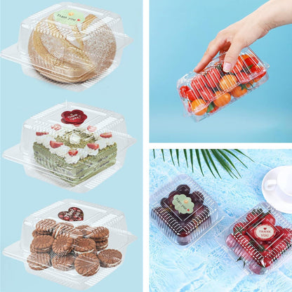 50 Stück Transparente Cupcake-Boxen, 4.2 Zoll, Für