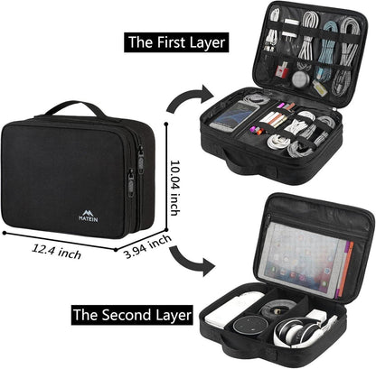 Kabel Organizer Tasche für IPAD Powerbank Schwarz