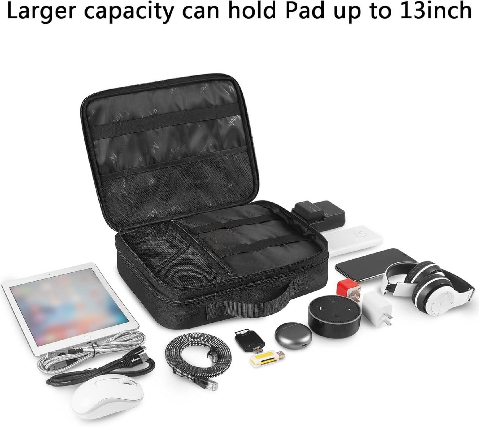 Kabel Organizer Tasche für IPAD Powerbank Schwarz Reise Wasserdicht