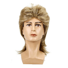 Männer Blonde 80er Mullet Perücke Synthetische Haare Cosplay