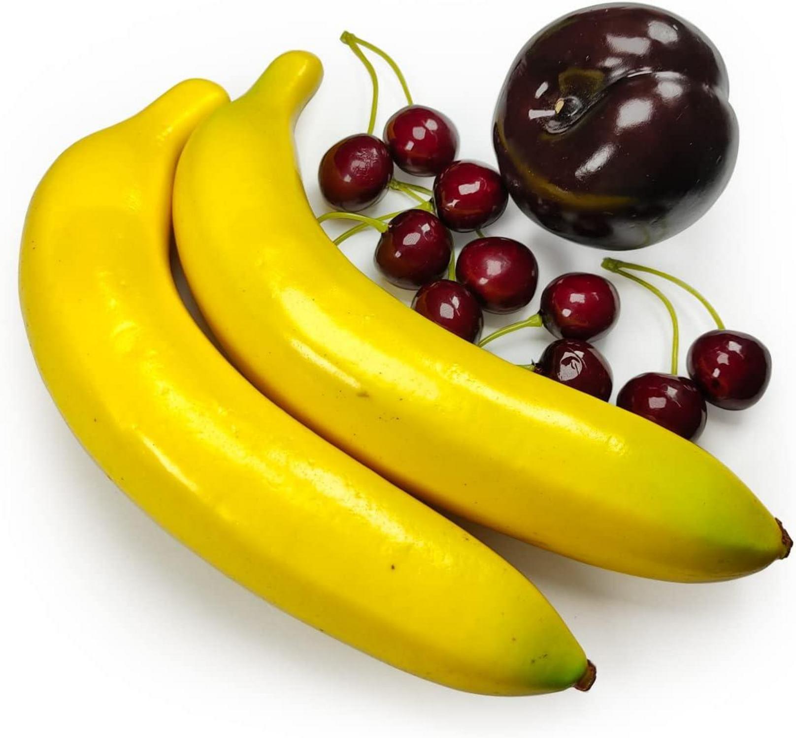Künstliche Früchte Set für Wohn- und Partydekoration, Simulation Obst, 20 Stück