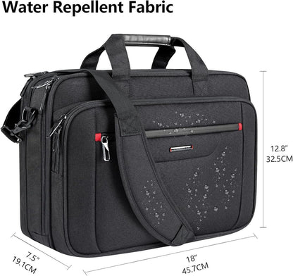 Laptoptasche 17,3 Zoll wasserabweisend Schwarz Umhängetasche