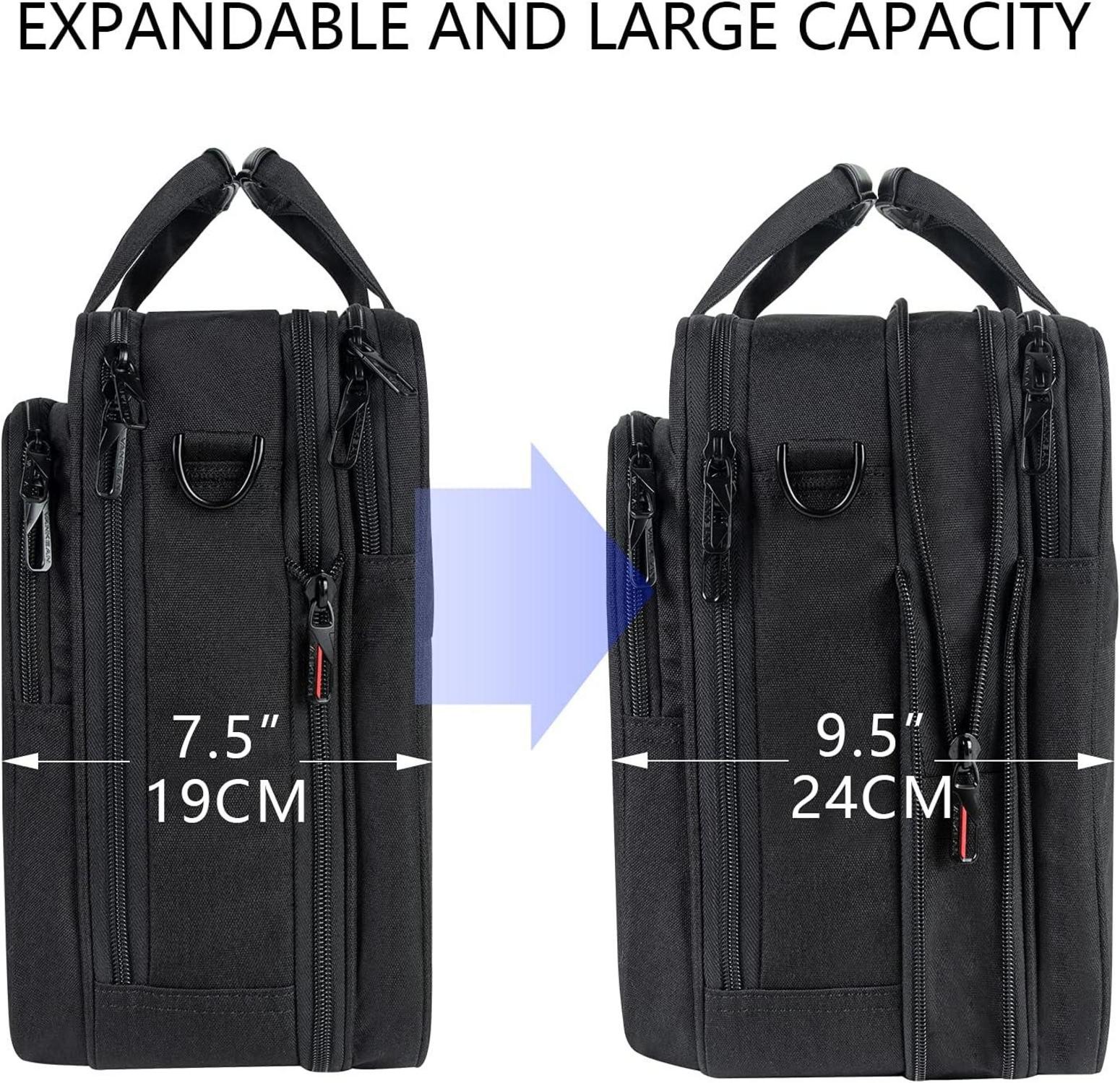 17,3 Zoll Laptoptasche wasserabweisend erweiterbar Schwarz