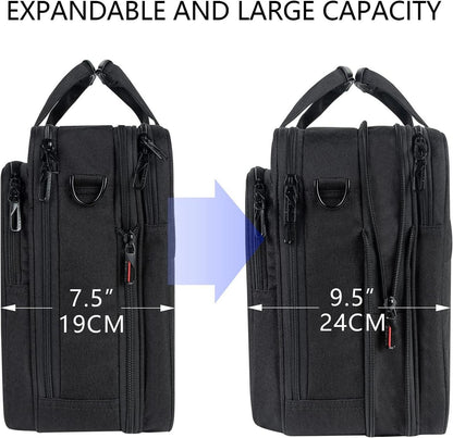 17,3 Zoll Laptoptasche wasserabweisend erweiterbar Schwarz
