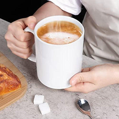 Große Keramiktasse 600ml - Weiße Kaffeetasse für Büro & Zuhause