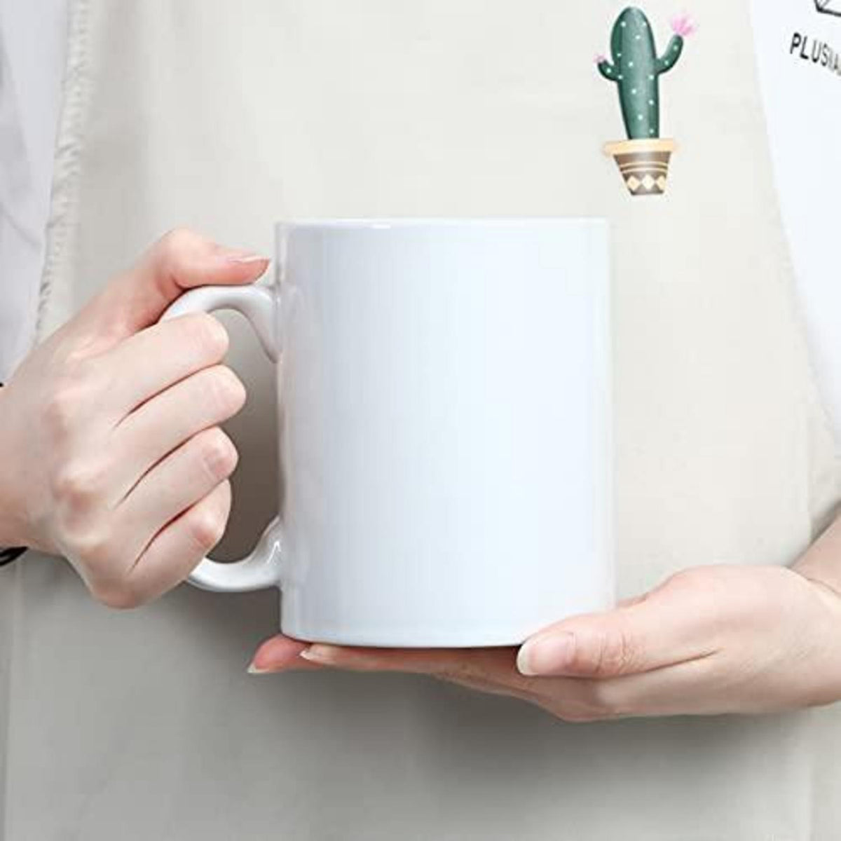 Große Keramiktasse 600ml - Weiße Kaffeetasse für Büro & Zuhause