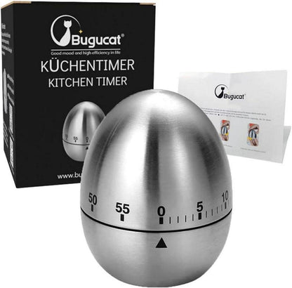 Eieruhr Edelstahl Küchenwecker Kurzzeitwecker Timer Silber
