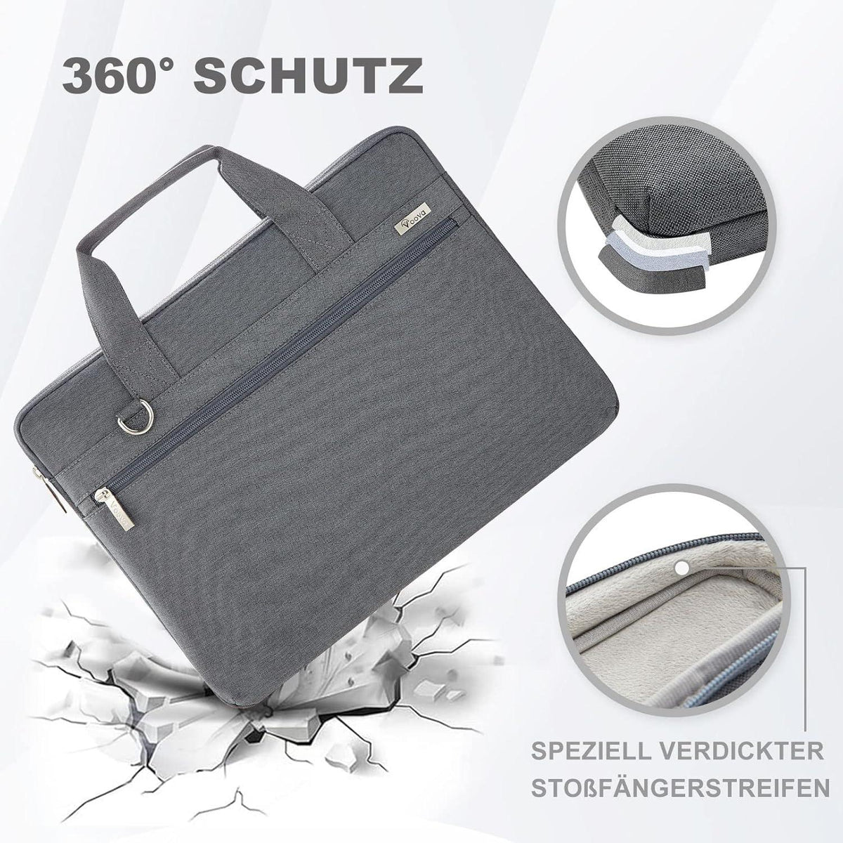 Voova Laptoptasche 13-13,3 Zoll, Wasserdicht Stoßfest