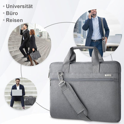 Voova Laptoptasche 360°Schutz 17,3 Zoll Wasserdicht Stoßfest Umhängetasche