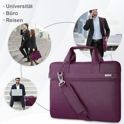 Voova Laptoptasche 13-17,3 Zoll Wasserdicht Stoßfest Lila