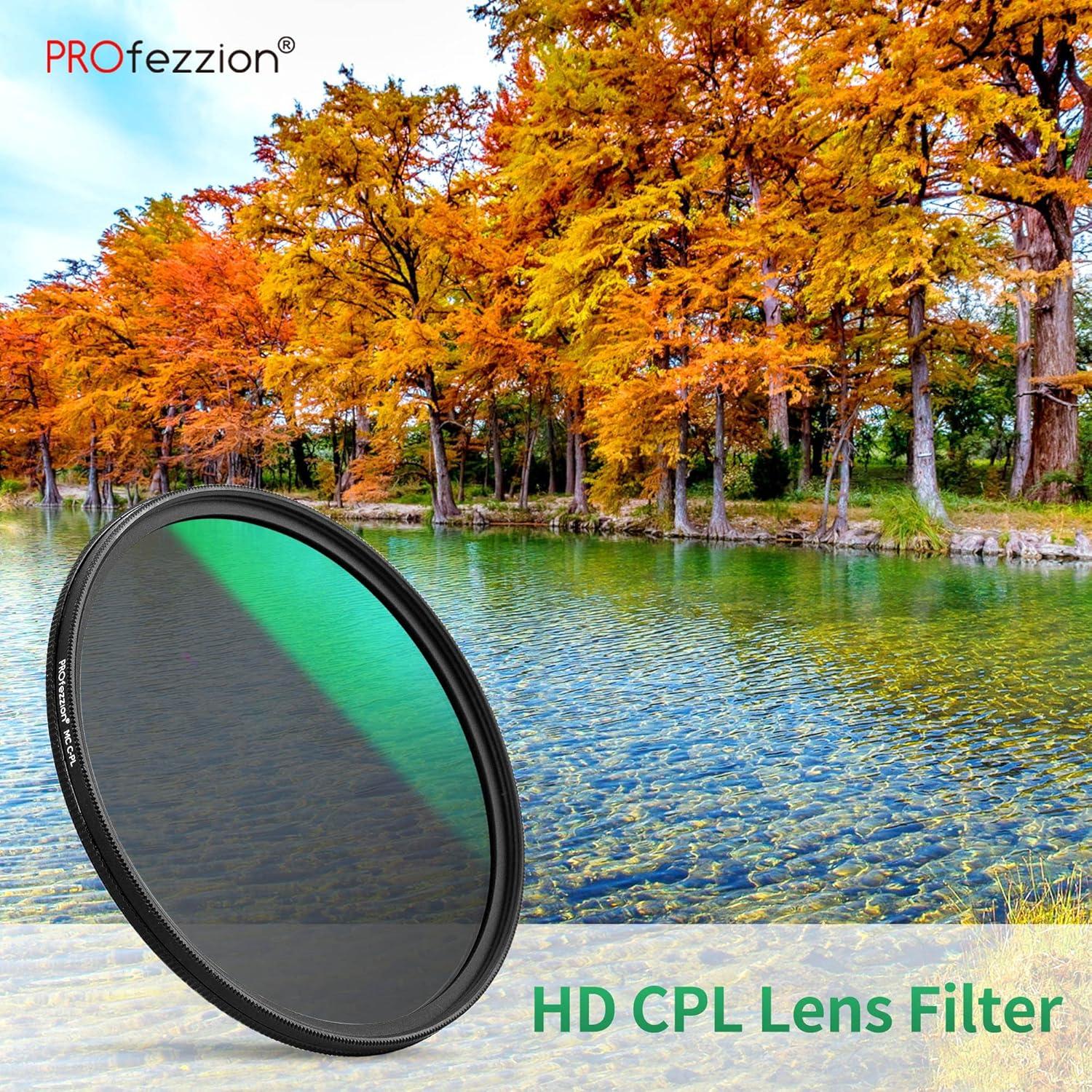 58MM Zirkularpolarisationsfilter HD 12-Lagen-CPL-Filter Canon EOS