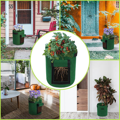Potato Growing Bag 5er Set 7 Gallonen Gemüse Pflanzbeutel mit