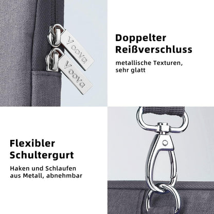 Voova Laptoptasche 13 13,3 14 Zoll Wasserdicht Stoßfest Grau