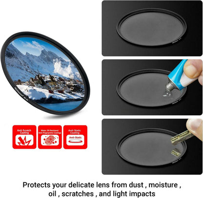 58mm PROfezzion UV Filter für EOS Rebel T7 T6 T8i T7i SL3 4000D 2000D