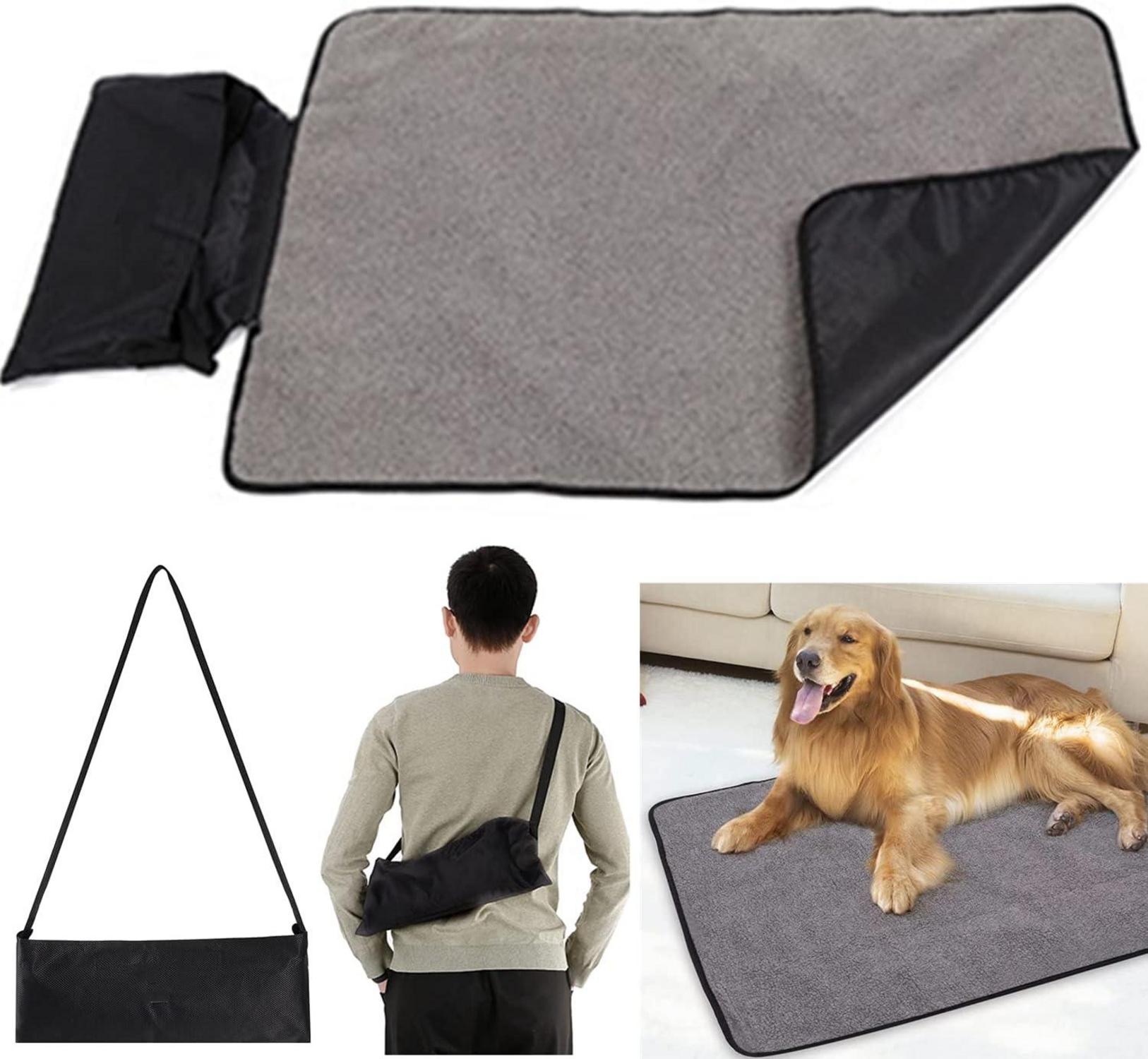 Wasserfeste Haustierdecke 100x70cm Hund Katze Campingmatte & Tasche