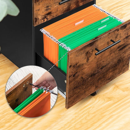 Rollcontainer mit 3 Schubladen und Rollen, Aktenschrank