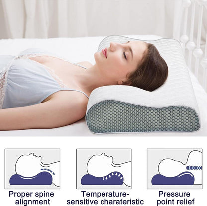 Fityou Memory Foam Nackenstützkissen mit höhenverstellbarem Kissenbezug
