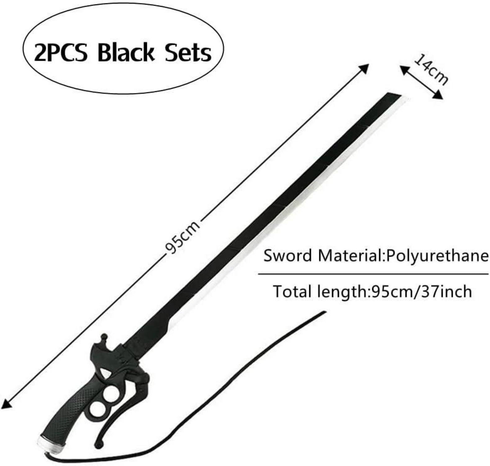 Halloween Cosplay Sword Set - Attackit 37inch Shingeki Kyojin Prop