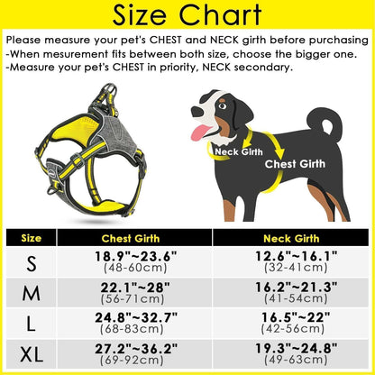 ThinkPet No-Pull Reflektierendes Step-in Hundegeschirr Gelb