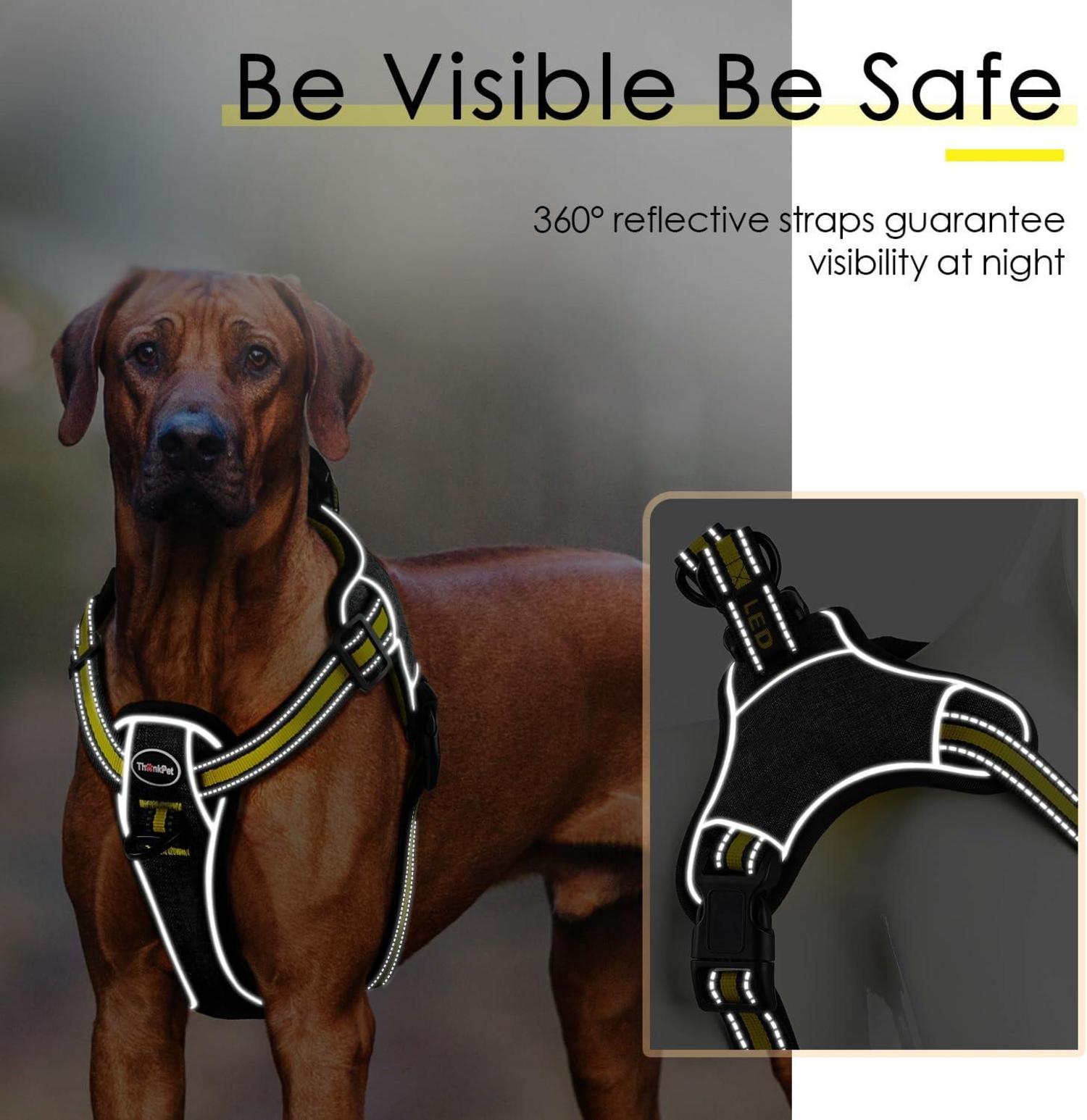No-Pull Ausbruchsicheres Hundegeschirr Gelb S