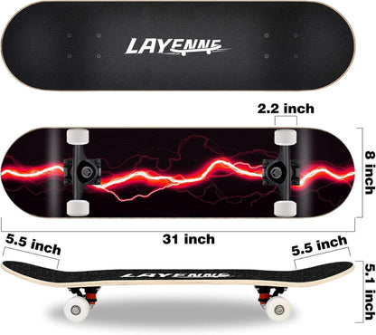 Skateboard Blitz 31x8 Zoll 8-lagiges Ahornbrett Erwachsene