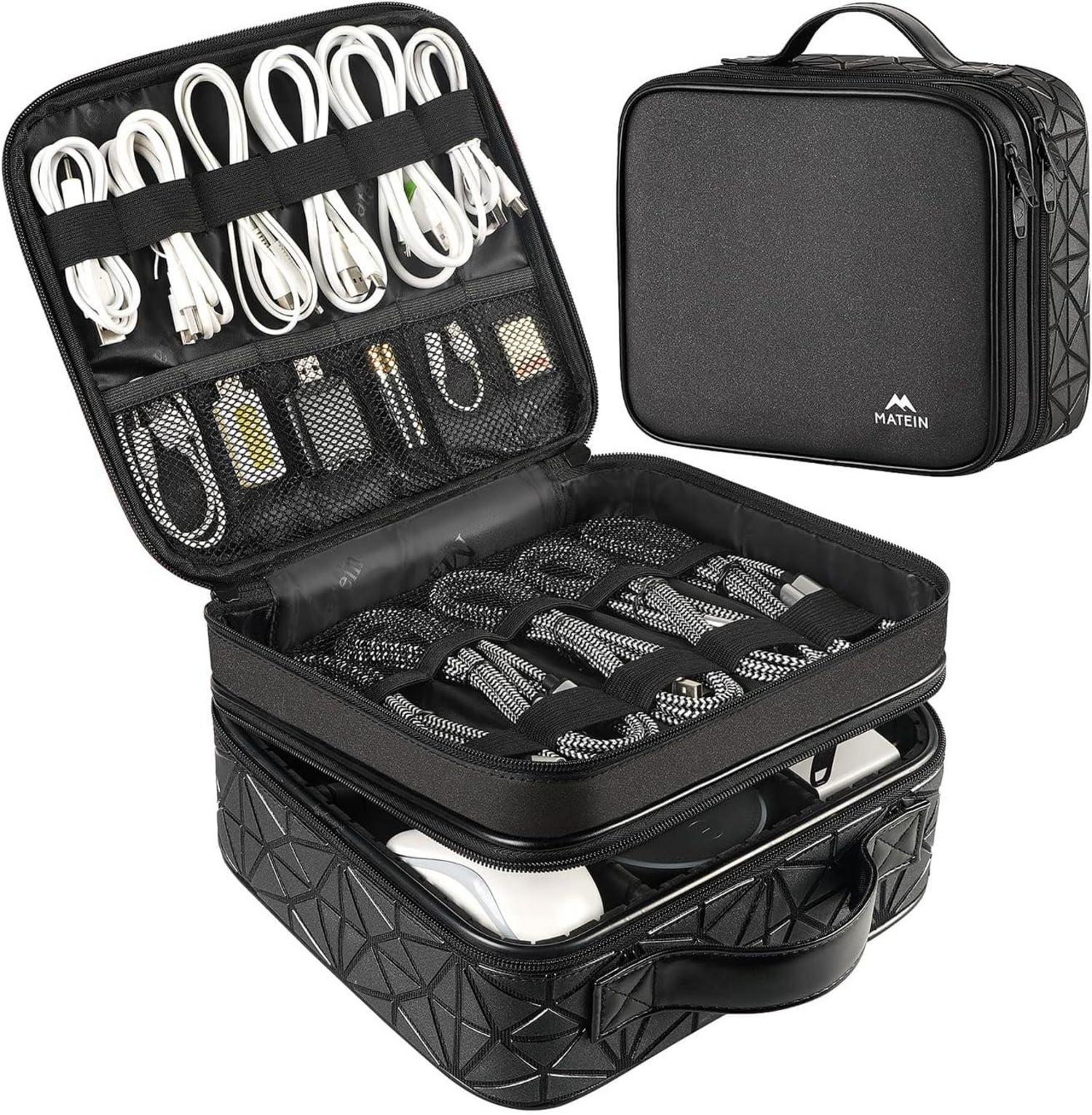 Kabel Organizer Tasche mit 2 Schichten, Wasserdicht, Schlagfest