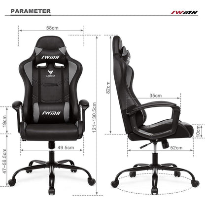 Gaming Stuhl Ergonomisch Hoch Rücklehne Drehstuhl Racing