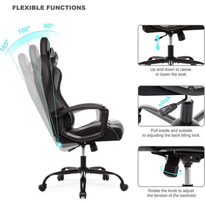 Gaming Stuhl Ergonomisch Hoch Rücklehne Drehstuhl Racing