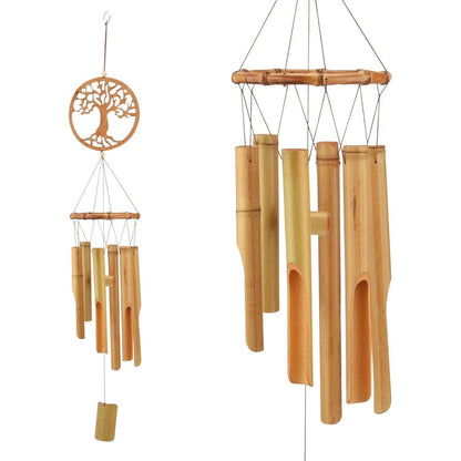 Holz Windspiel Baum des Lebens Garten Terrasse Dekoration