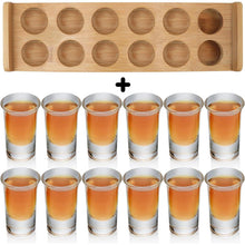 Schnapsglas-Set mit Cocktailhalter, 12 Löcher aus klarem