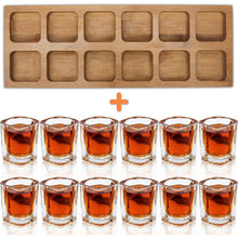 SuproBarware Schnapsglas-Set 60ml Halter Kristallglas 12er