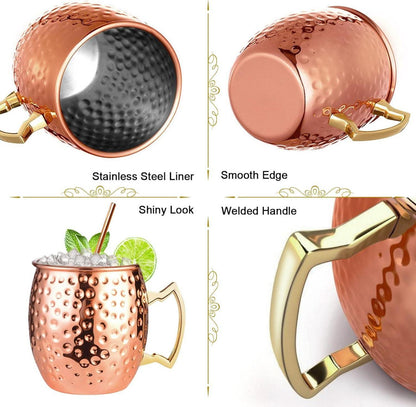 LIVEHITOP Moscow Mule Becher Set - 4er