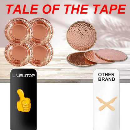 LIVEHITOP Moscow Mule Becher Set 4er - Kupferbecher, Untersetzer, Strohhalme, Löffel - Geschenkset