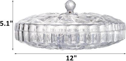 ZOOFOX Snack-Serviertablett mit Deckel, 30.5 cm, 6
