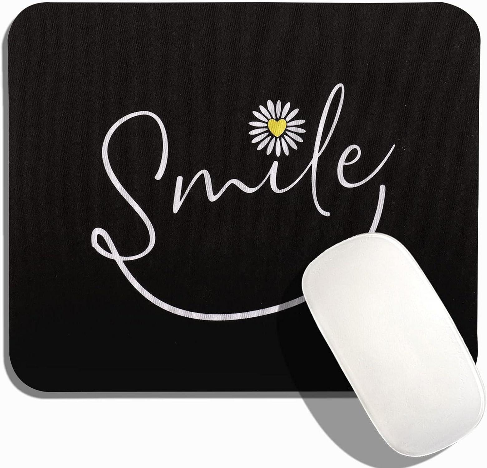 Kleines Schwarz rutschfestes Mousepad mit Motiv - 24 x 20 cm, 200 x 240 x 3 mm