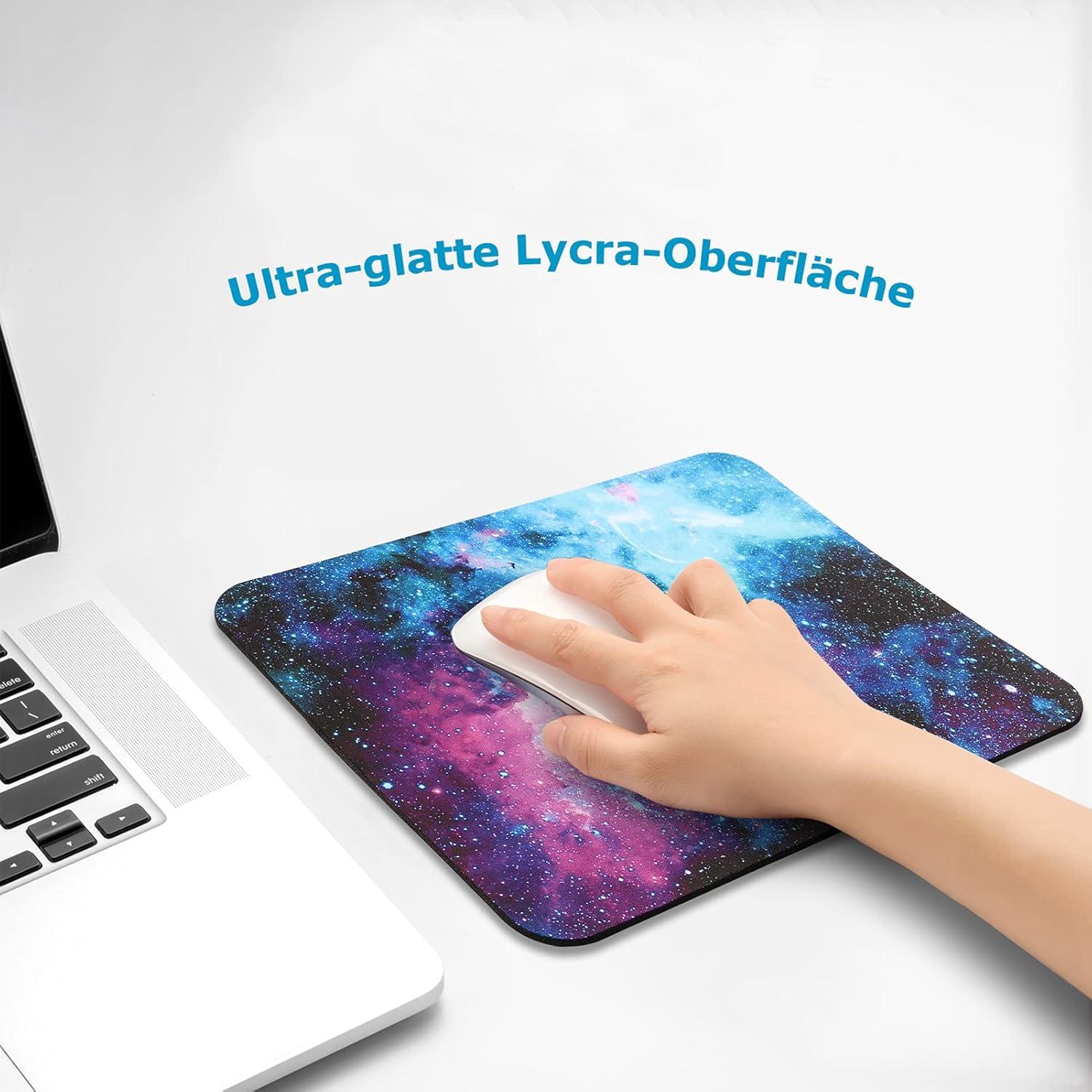 Mauspad Klein Galaxy Star Motiv Waschbar rutschfest 24 x 20 cm