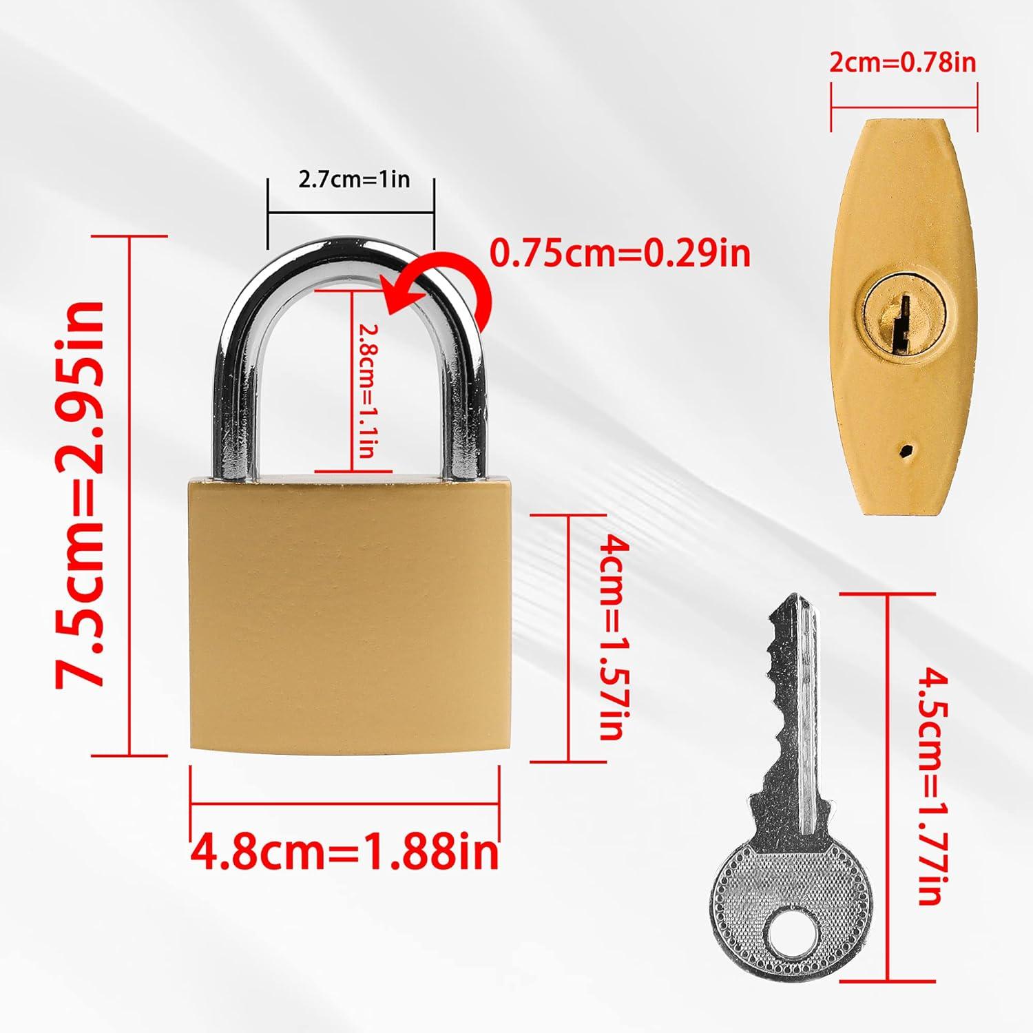 Vorhängeschloss 48mm mit 3 Schlüssel, robust und wasserdicht