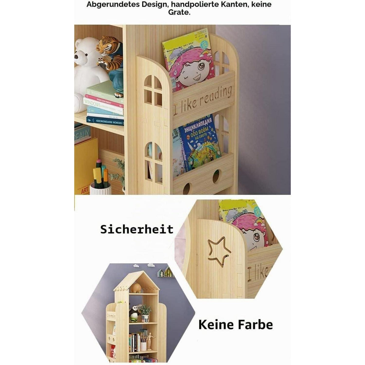 Drehbares Bücherregal Kiefernholz – 360 Grad Standregal