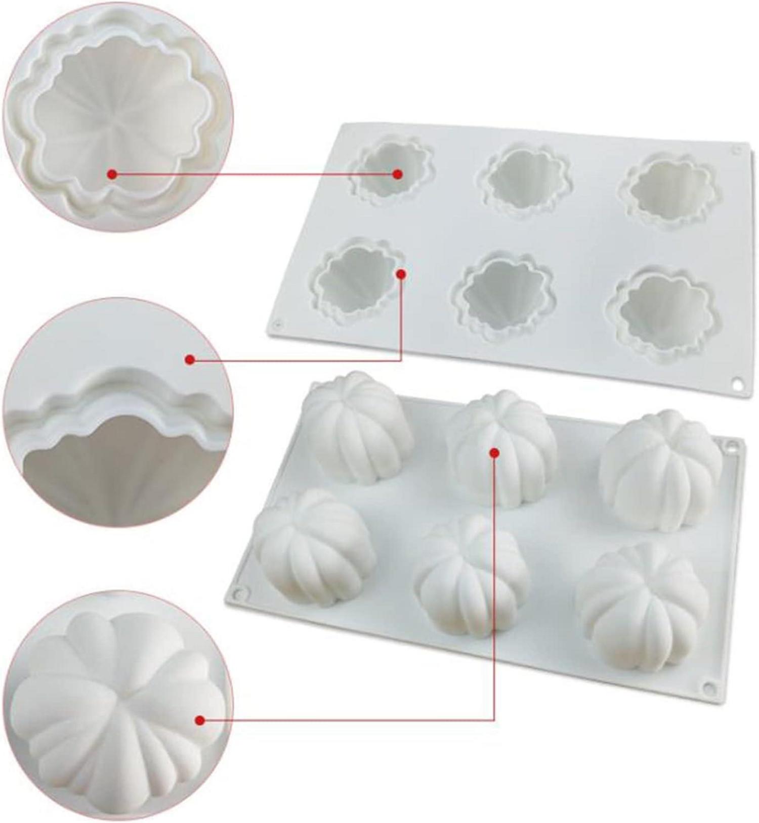 Silikon 3D Kürbisform Backform Halloween Kürbis Silikonformen Mousseformen