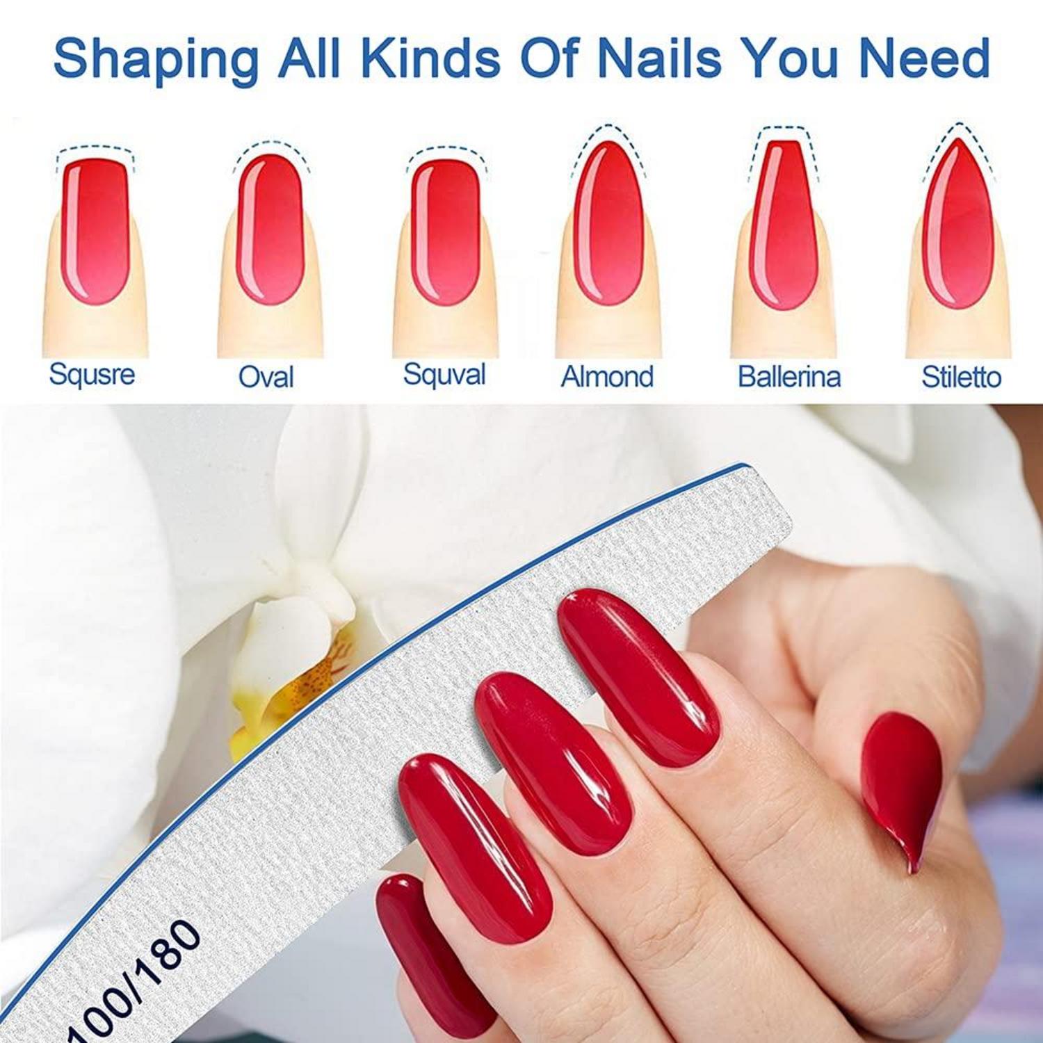 Professionelle Nagelfeilen Set 100/180 Körnung 12 Stück