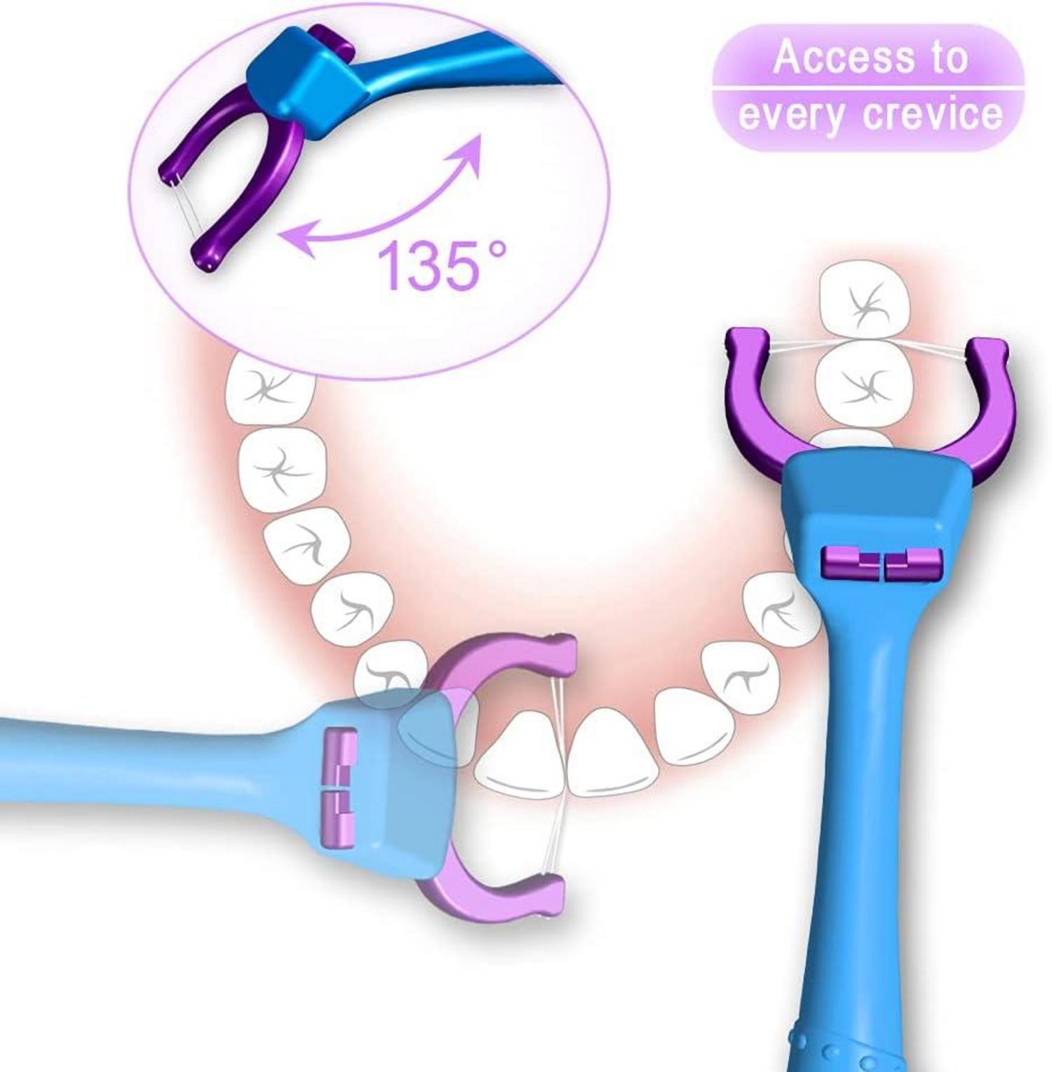 TEEsmile Evolutionary Clean Zahnseidenhalter Doppelseide Aufsteckköpfe Set
