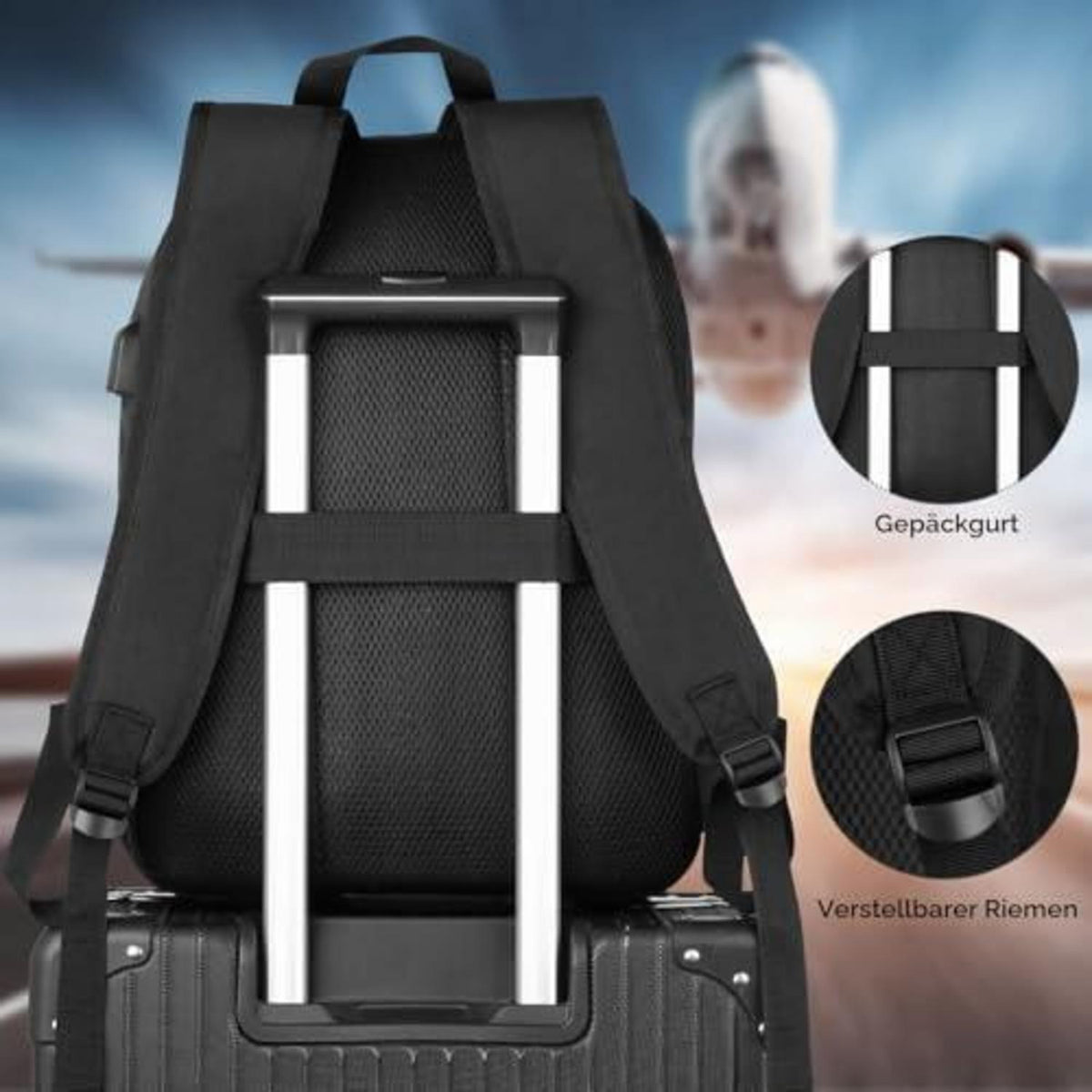 Laptop Rucksack 17,3 Zoll – Wasserdicht & USB Ladeanschluss