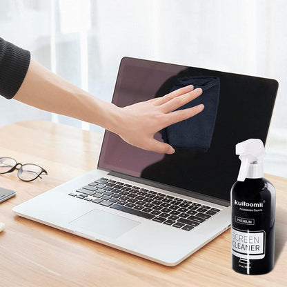 Display Reiniger Set 500ml mit Mikrofasertuch & Pinsel - Streifenfreie Reinigung für alle Displays