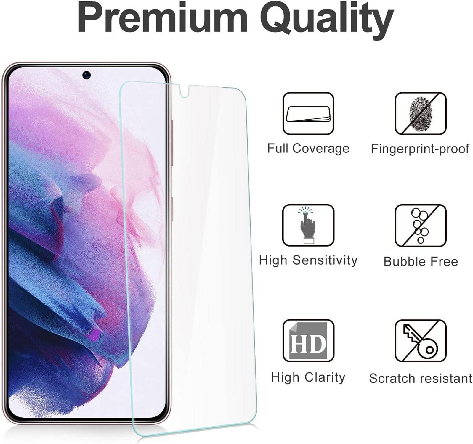 Displayschutzfolie Samsung Galaxy S21 Panzerglas 9H Härte 2 Stück