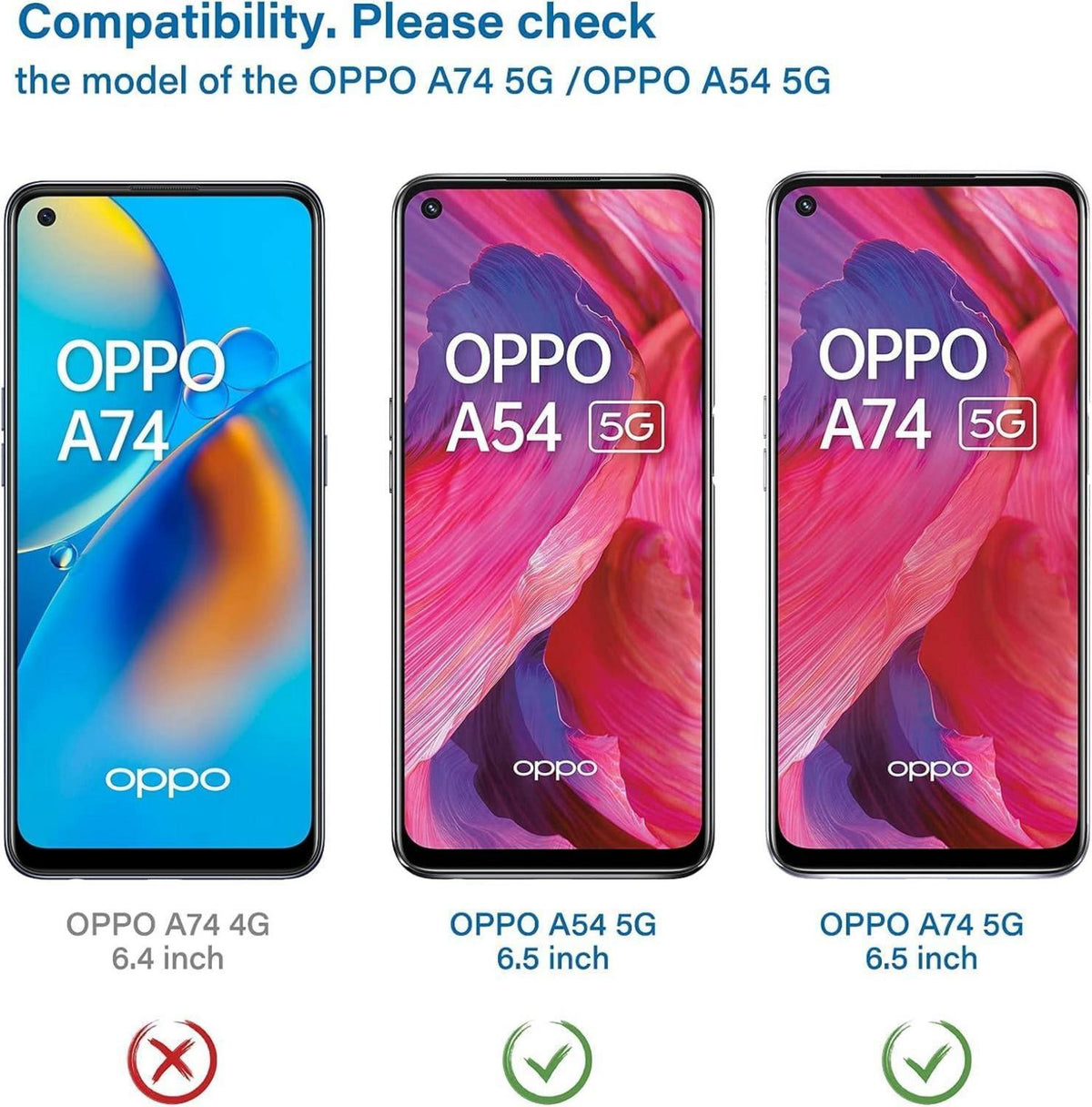 Panzer Glas Oppo A54 5G A74 5G Kratzschutz 9H Härte 2 Stück
