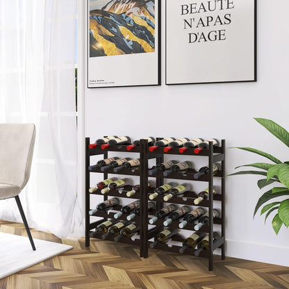 Bambus Weinregal 20 Flaschen Lagerregal Küche Bar