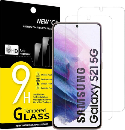 Displayschutzfolie Hartglas Samsung Galaxy S21 5G 9H 2 Stück