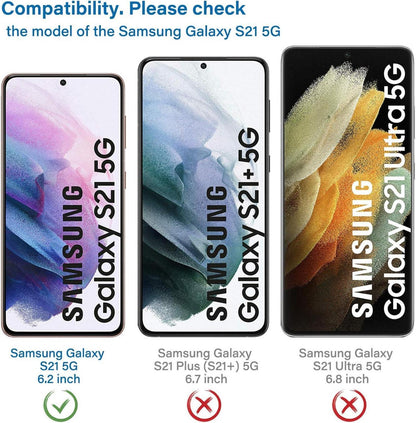 NEW'C Displayschutzfolie Samsung Galaxy S21 5G (6.2) 2er Pack 9H Ultra Transparent